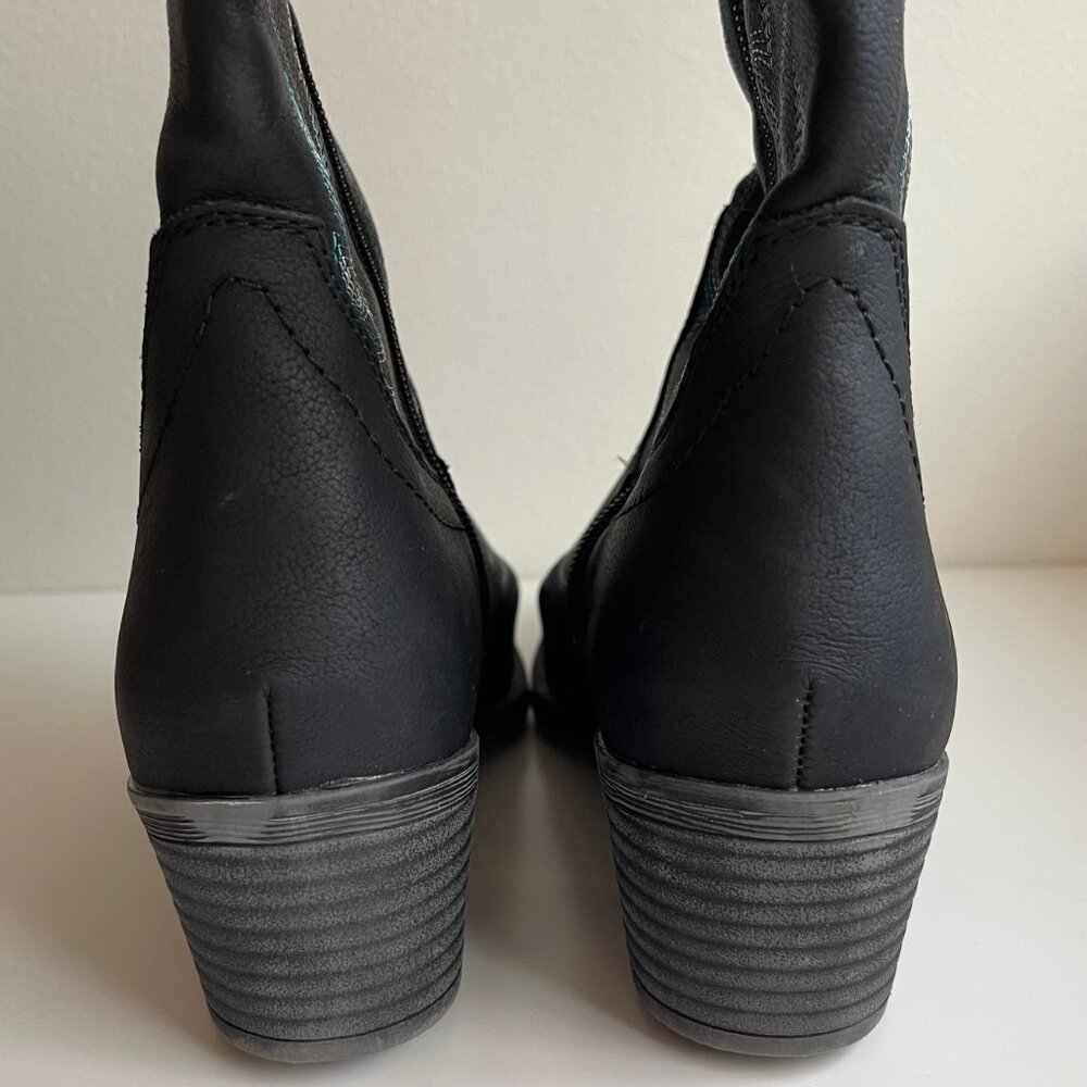 Women's Mid Calf Embroidered Black Cowboy Boots | Size 7 - Picture 9 of 14